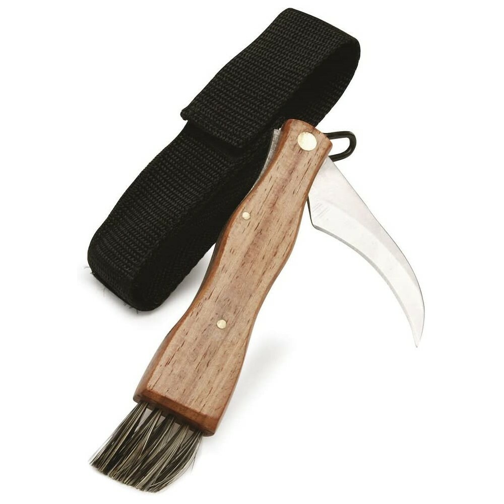 Sagaform Forest Mushroom / Truffle Knife with Walnut Handle & Canvas Case