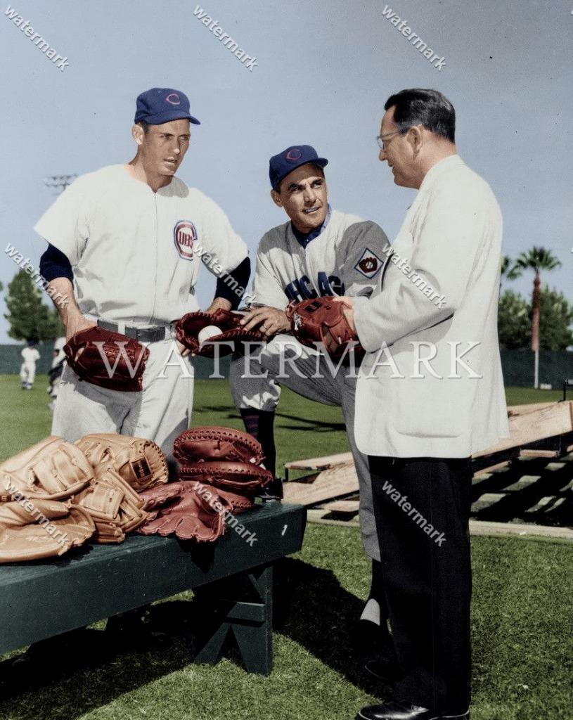 EF487 Dee Fondy - Phil Cavarretta Chicago 8x10 11x14 16x20 Colorized Photo