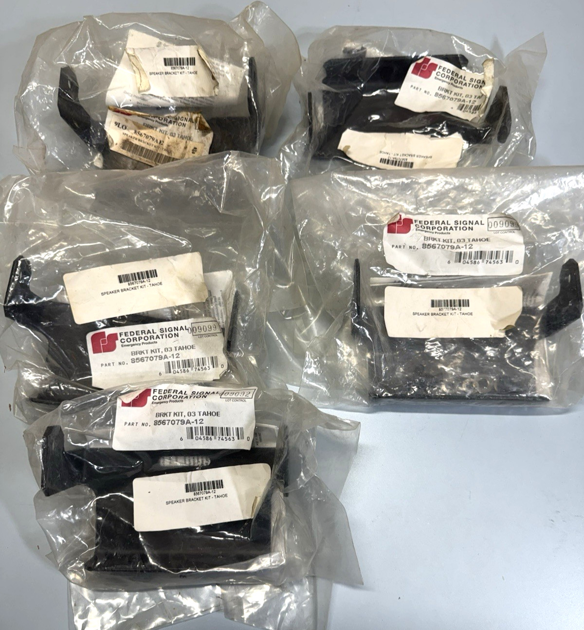 Lot of 5 - Federal Signal 8567079A - 12 speaker Bracket Kit