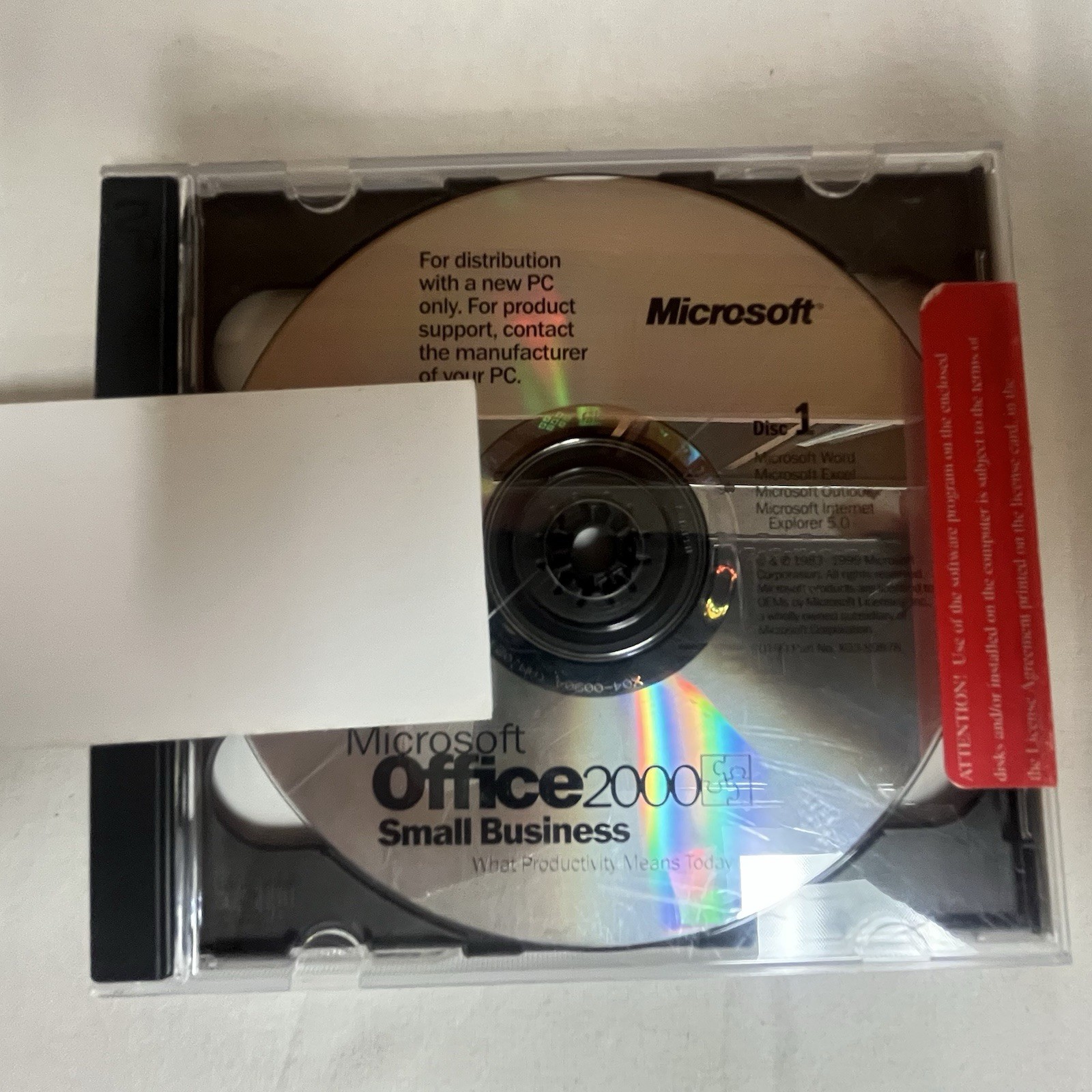 Microsoft Office 2000 Small Business 2 CD Set w/Product Key, Pre-owned
