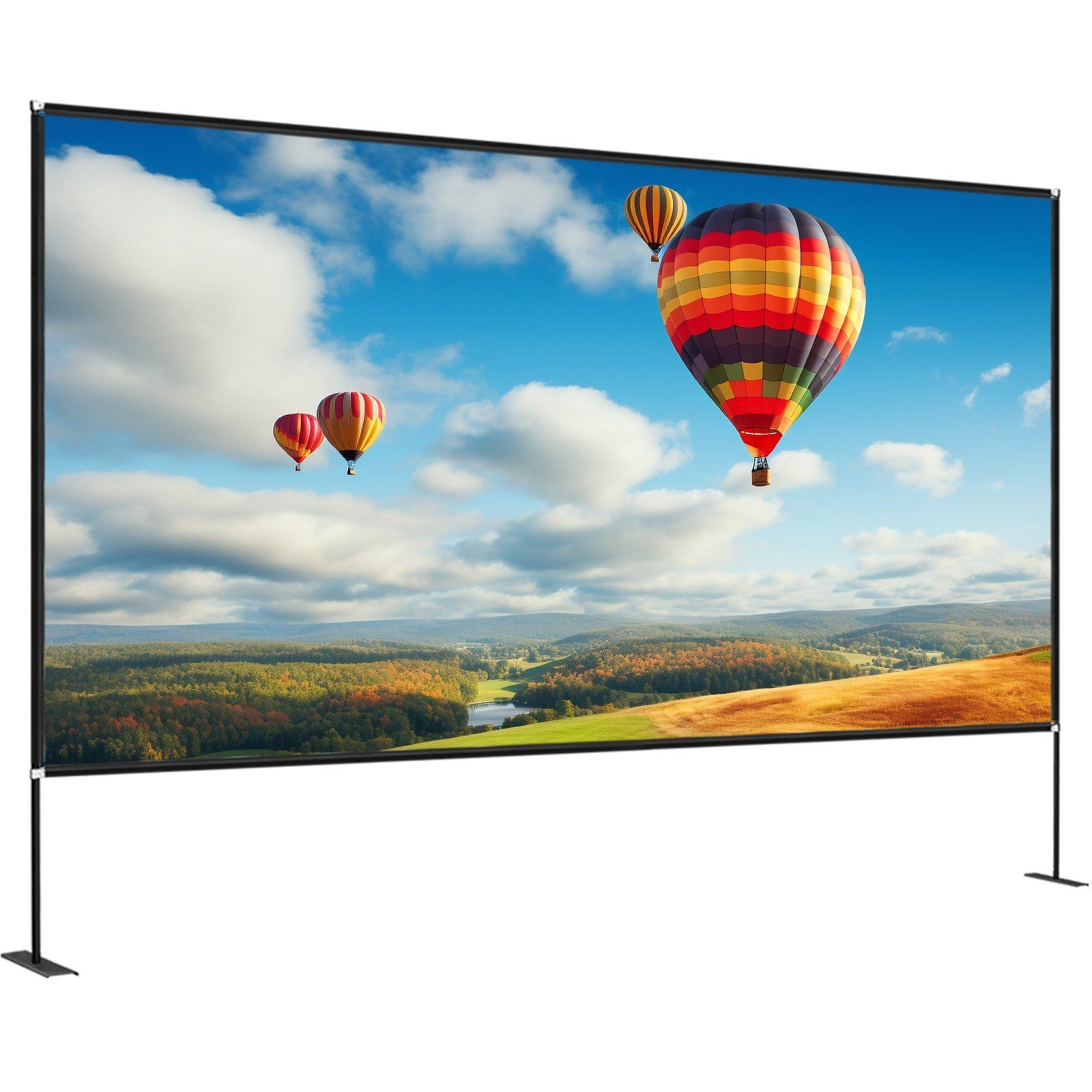 Freestanding 150" 4K HD Projection Screen with Packable Body