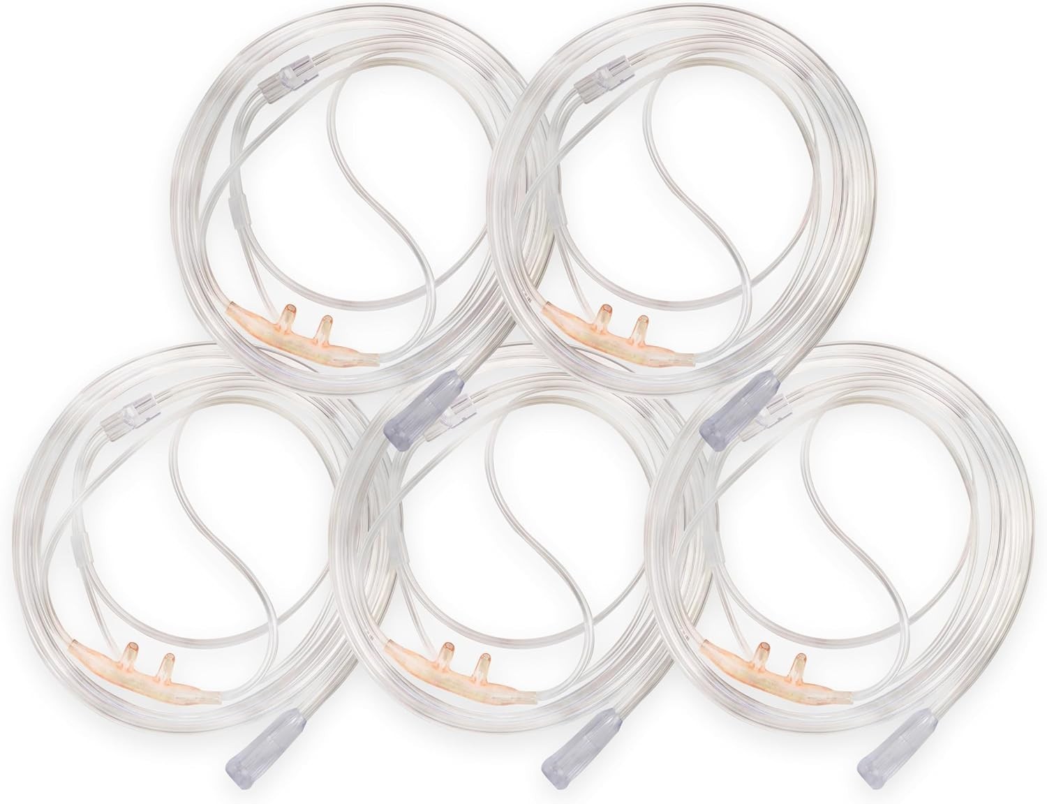 Soft & Durable 7Ft Adult Nasal Cannula - 5 Pack for Optimal Oxygen Delivery