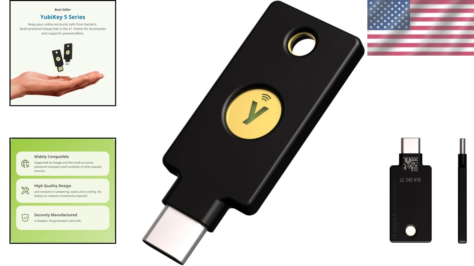 YubiKey 5C NFC - Fast & Secure Authentication