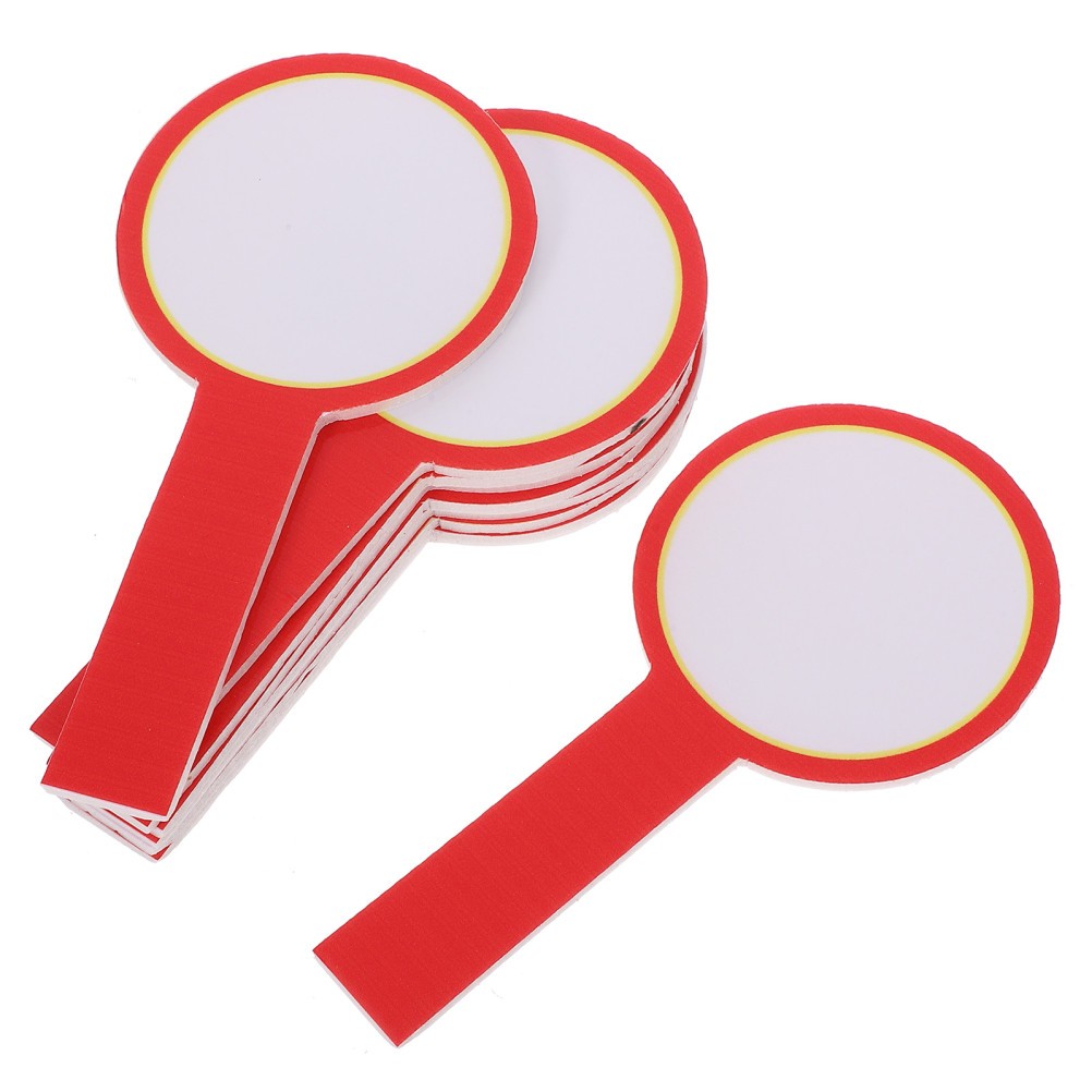 10Pcs Red Scoreboard Paddle for Sports Events Erasable Handheld Whiteboard