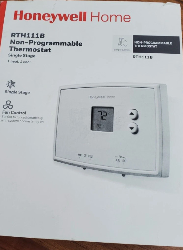 Honeywell RTH111B1024 Digital Non-Programmable Thermostat 1H/1C - Open Box