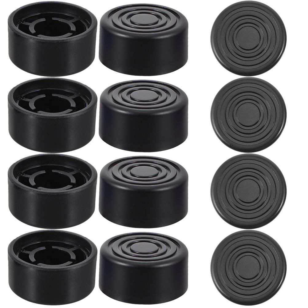 12Pcs Durable Plastic Guitar Pedal Footswitch Toppers Black Matte Finish