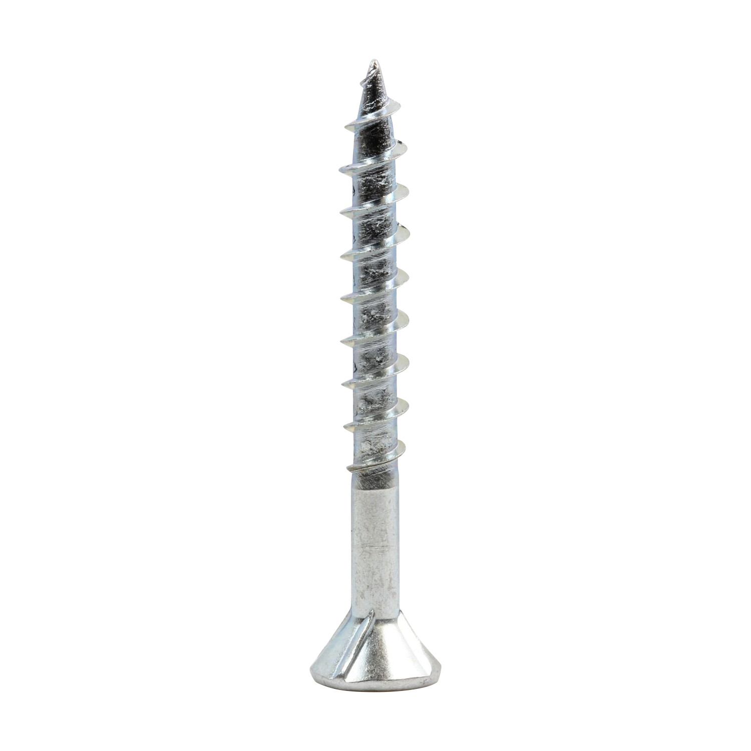 8ga # 8 x 2" Flat Head Square Drive Wood Screw, Type 17 Point, Zinc