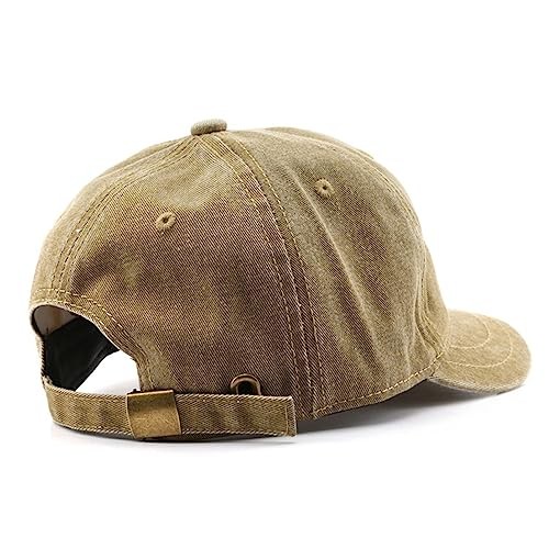 Short Brim Vintage Baseball Cap Adjustable Unstructured Washed One Size Black