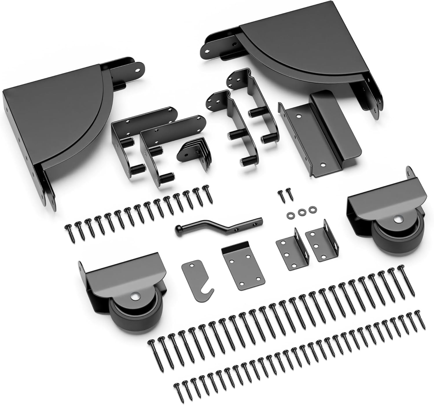 Heavy Duty Sliding Gate Kit, Adjustable Sliding Gate Hardware Kit for Wood Fence