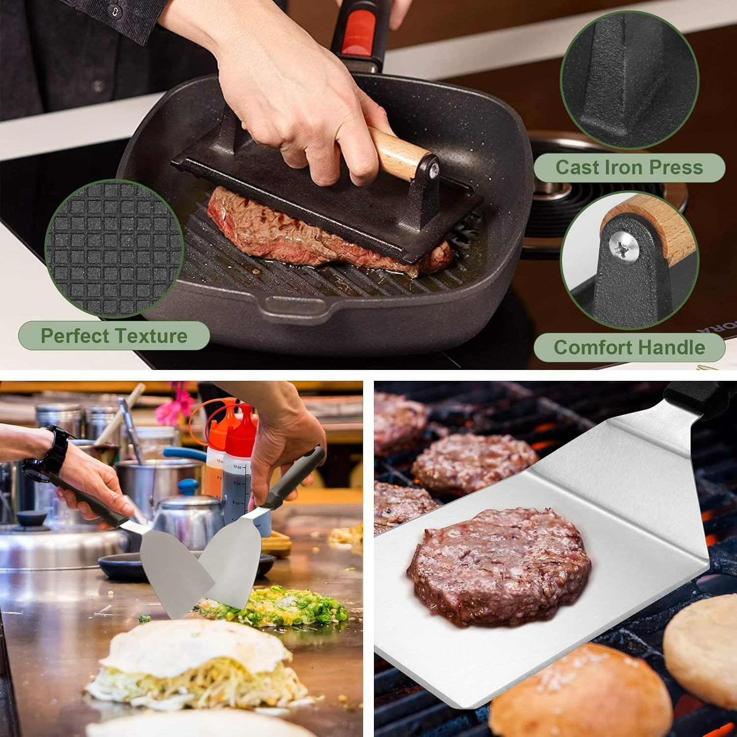 18PCS Griddle Accessories Kit, Flat Top Grill Accessories Set for Blackstone ...
