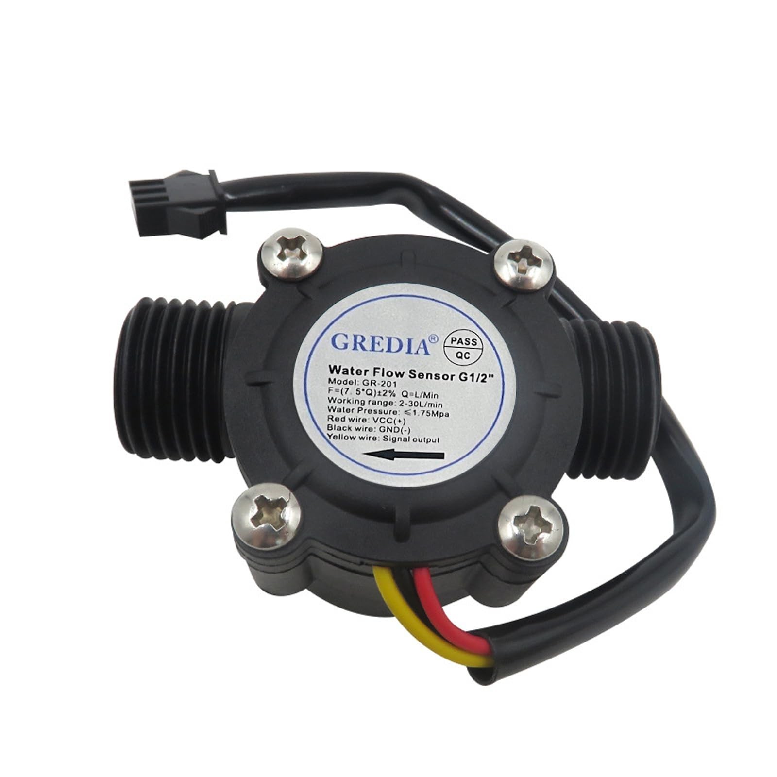 1/2 Inch FoodGrade Hall Effect Water Flow Sensor Switch Flowmeter 2 PCS