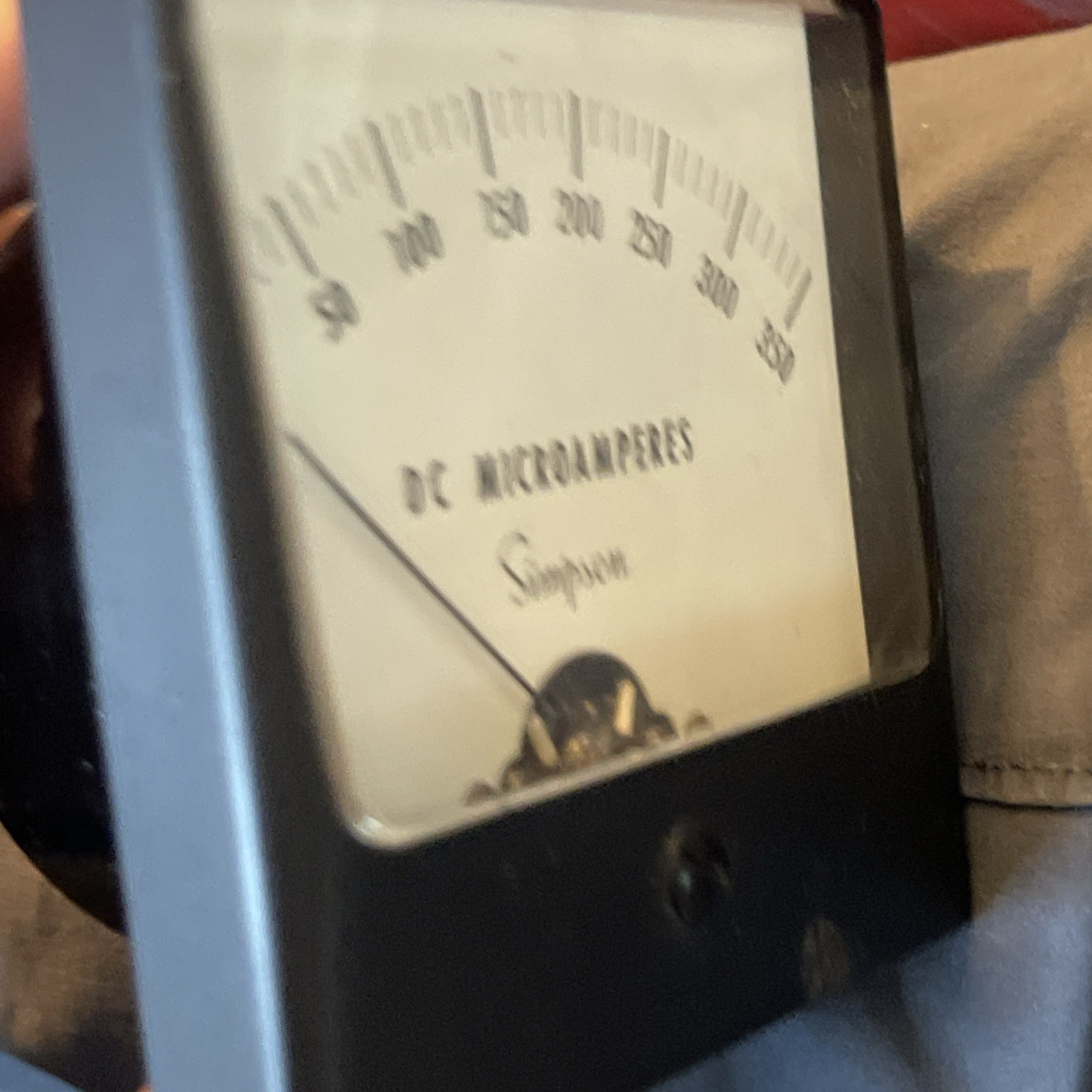 Simpson Model 8646 C 0-350 DC Microamperes Panel Meter RARE Good Condition CA