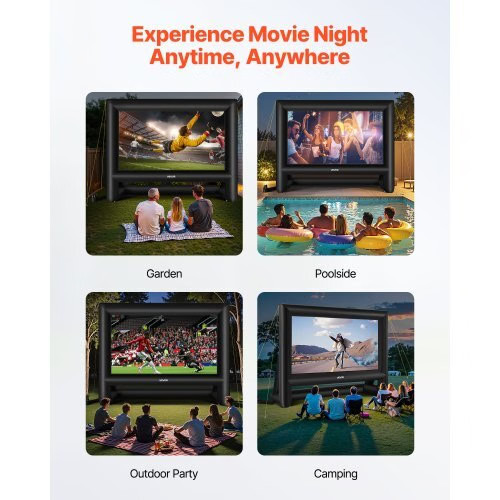 20FT Inflatable Movie Screen, Inflatable Projector Screen with Portable Storage