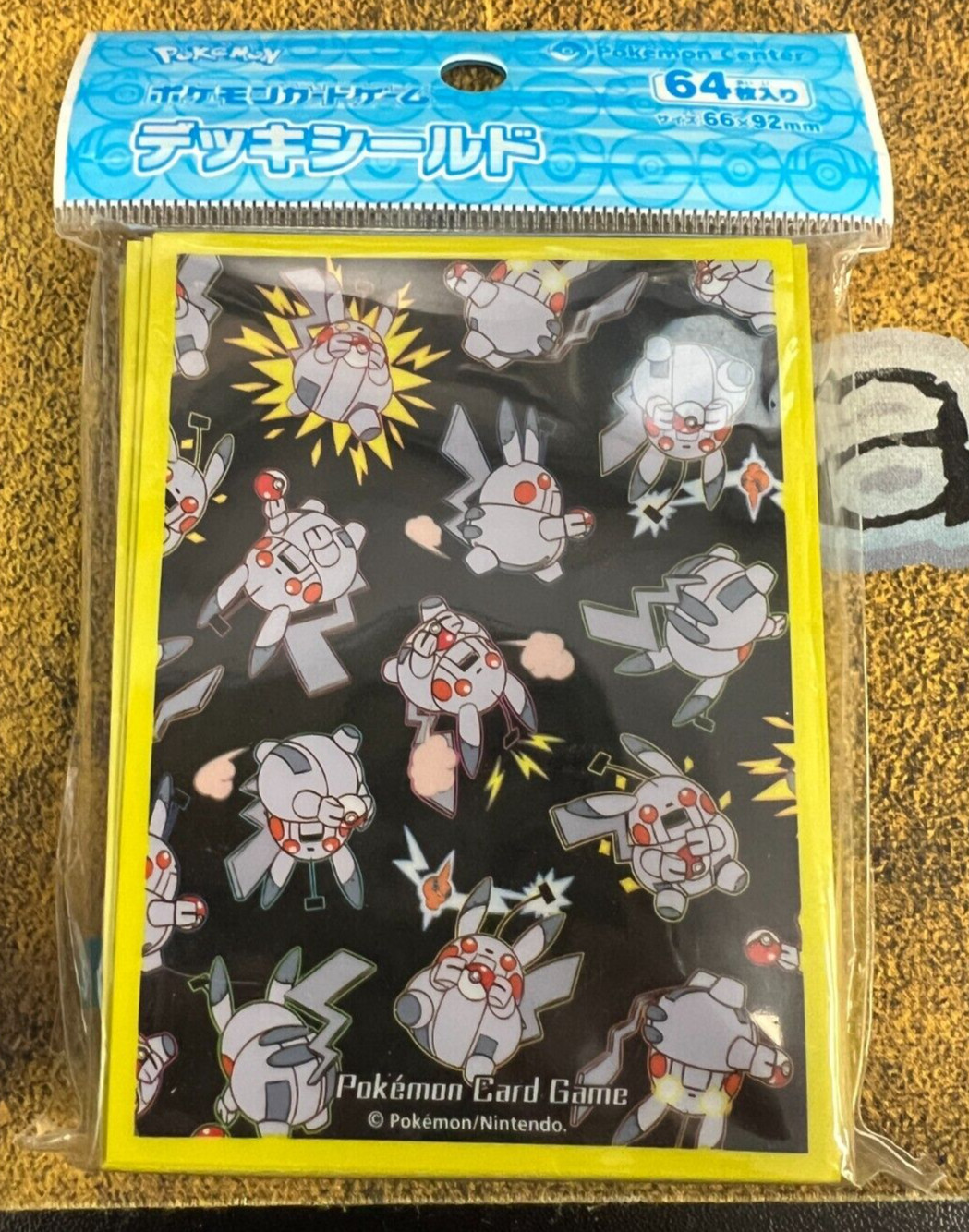 Pokemon Center Japan SEALED 64 ct Robo Pikachu Deck Shield Card Sleeves!!