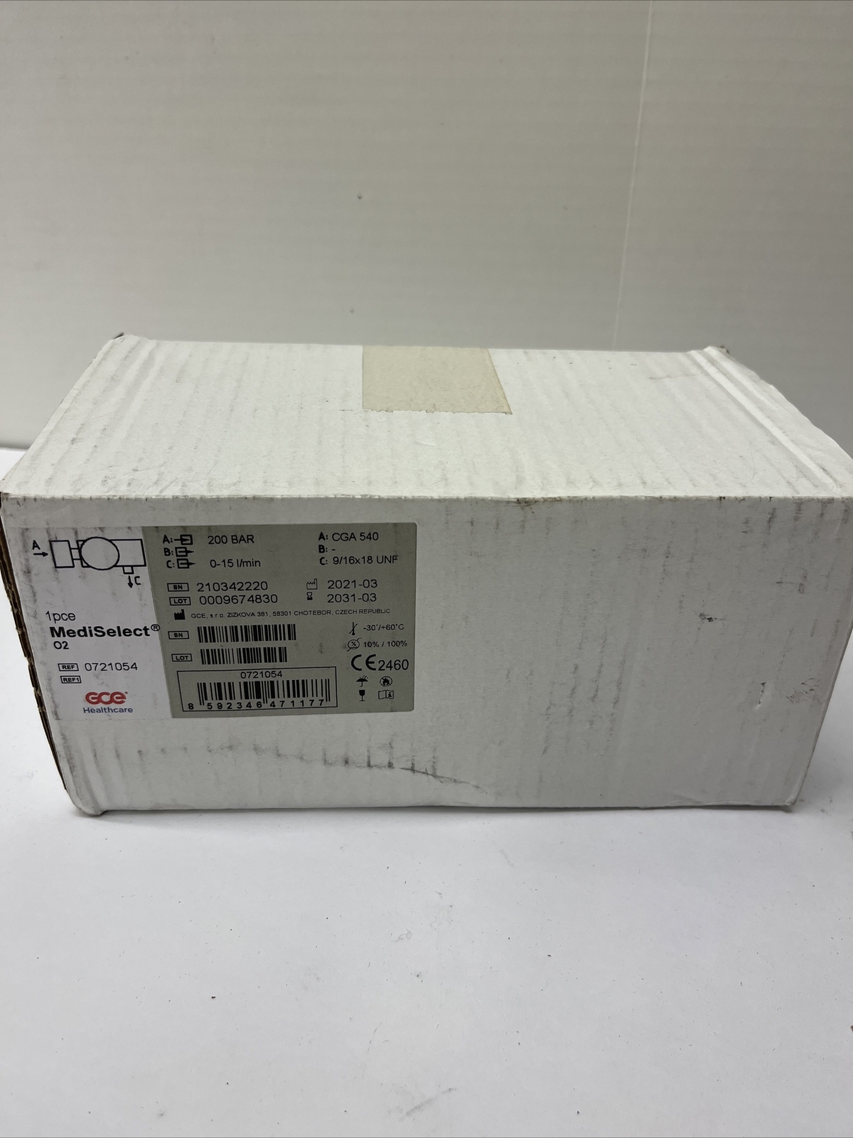 MediSelect 0721054 High Pressure Gas Regulator