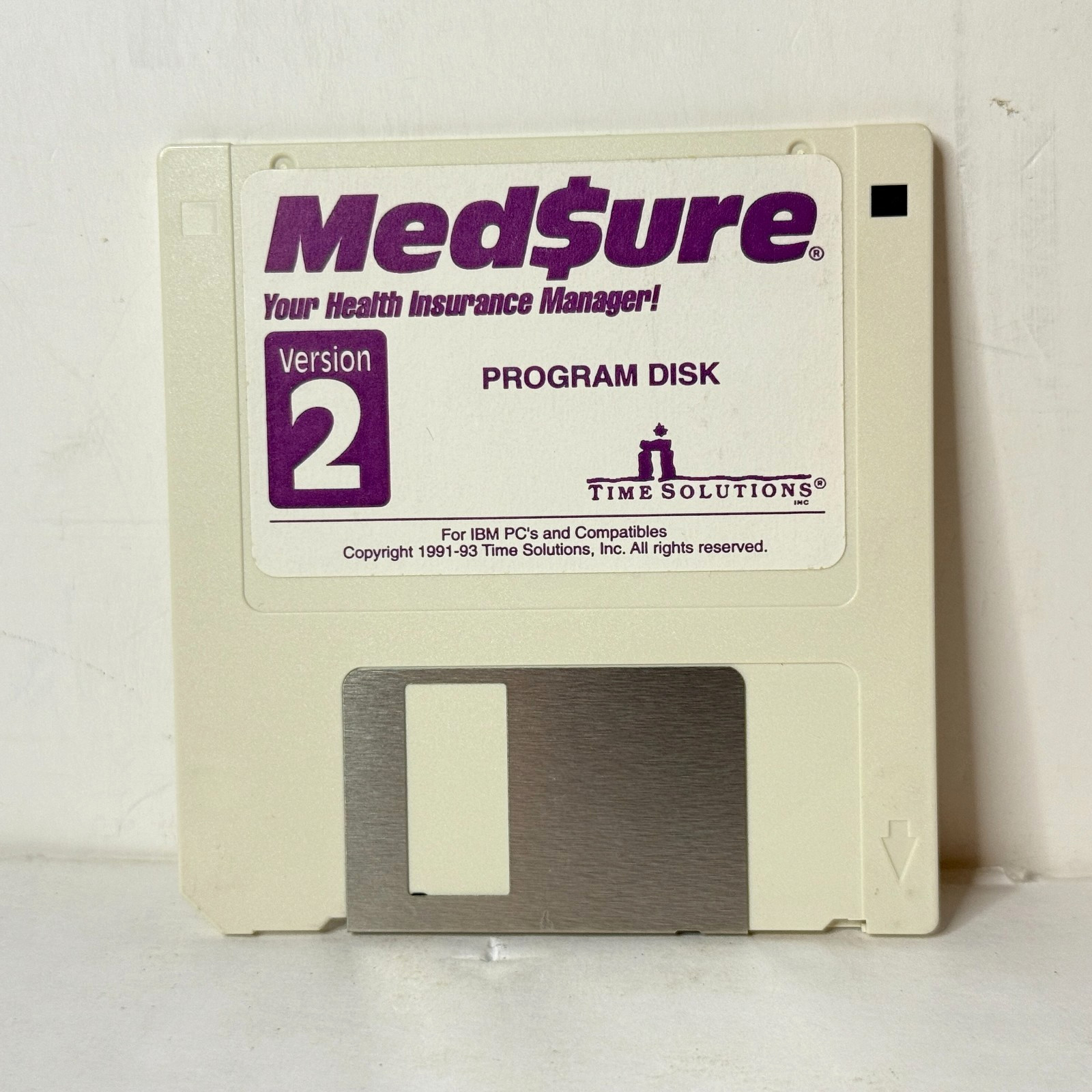 Med$ure MedSure Health Insurance V. 2 ©1993 Software 3.5" Floppy Software *B2G1*