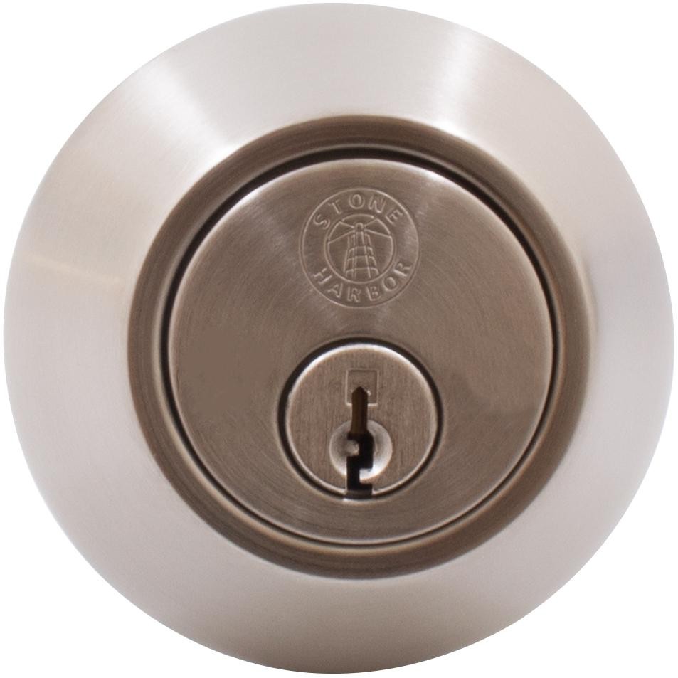 Grade 3 Deadbolt, Double Cylinder, KW Keyway, Satin Nickel by Stone Harbor Hardw