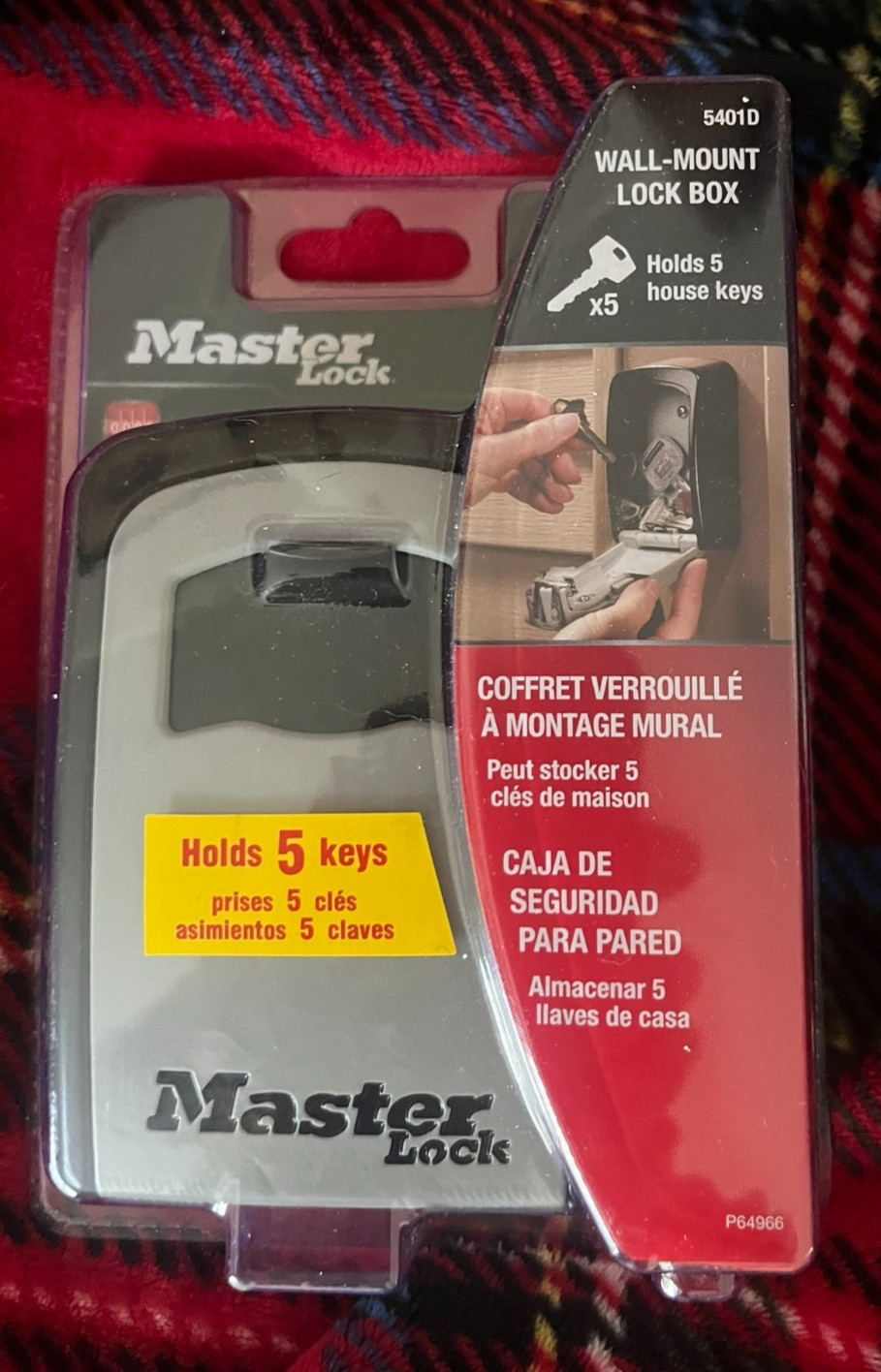 Master Lock Wall Mount Lock Box Holds 5 Keys  5401D Sealed
