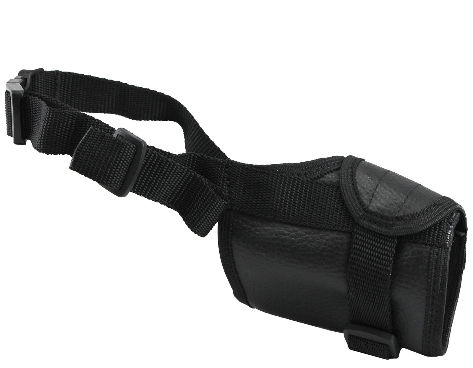Adjustable Dog Muzzle 6 Sizes Black (L: L: 9.5"-13.5" Snout Circumf.,
