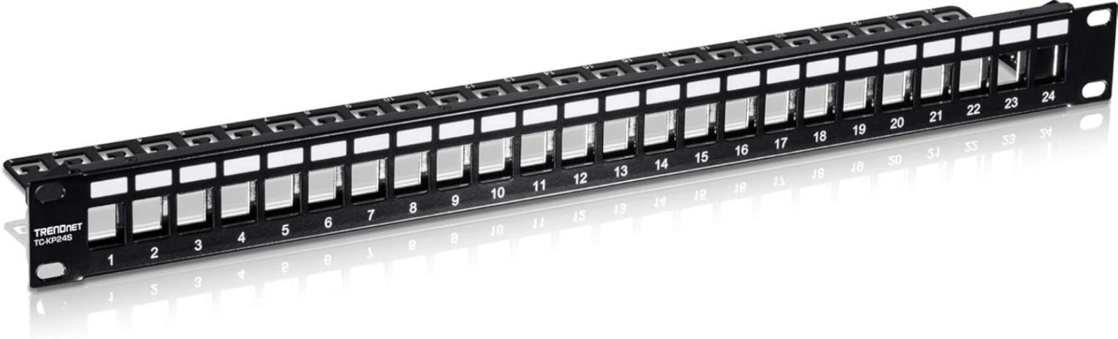 24-Port Blank Keystone Shielded 1U Patch Panel,TC-KP24S