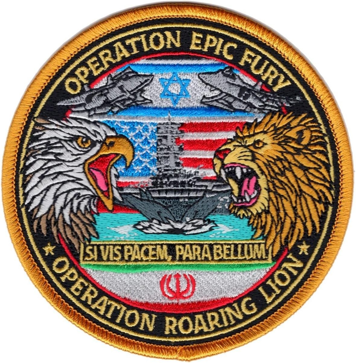 Operation Epic Fury & Roaring Lion Joint Ops Embroidered Morale Patch