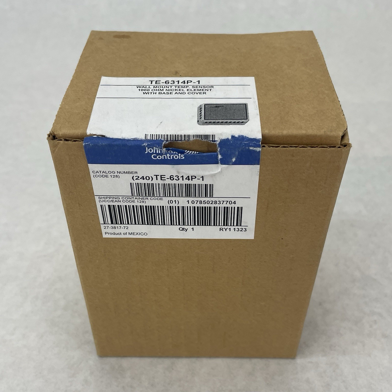 Johnson Controls Wall Mount Temp Sensor TE-6314P-1