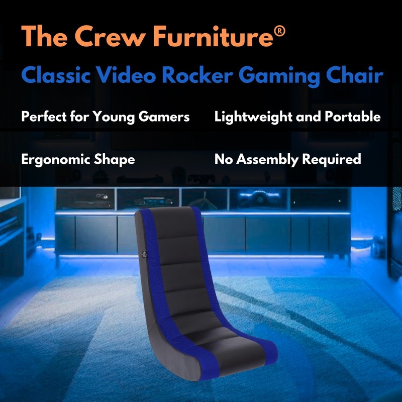 Classic Video Rocker Gaming Chair Ergonomic Support Portable Floor Chair Kids US