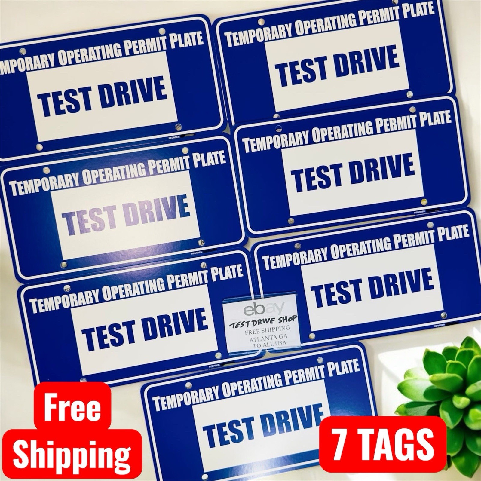 Test Drive Dealer Plate Tag Temporary Operating Permit 7