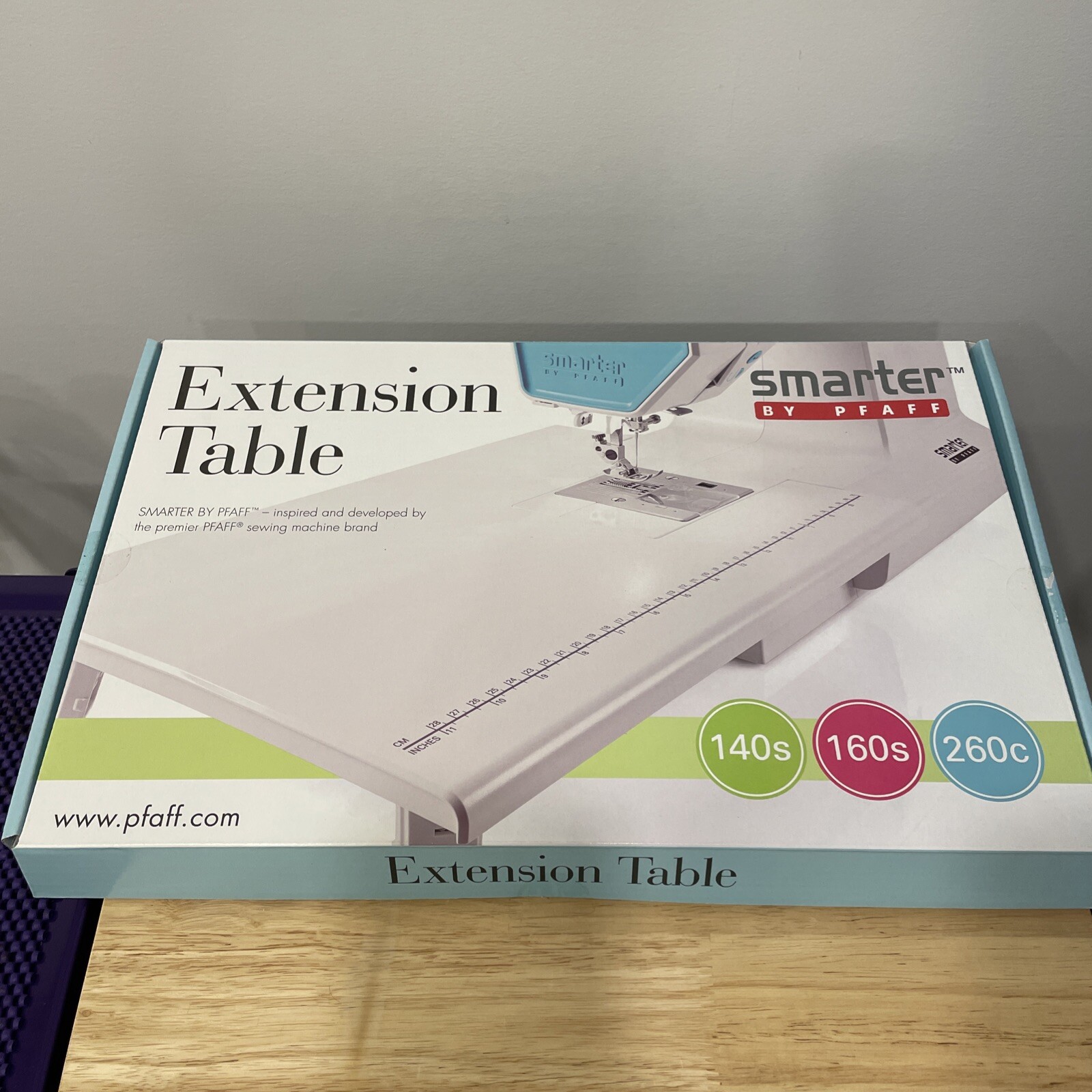PFAFF Smarter 140S 160S 260C Sewing Machine Wide Extension Table - Yellow