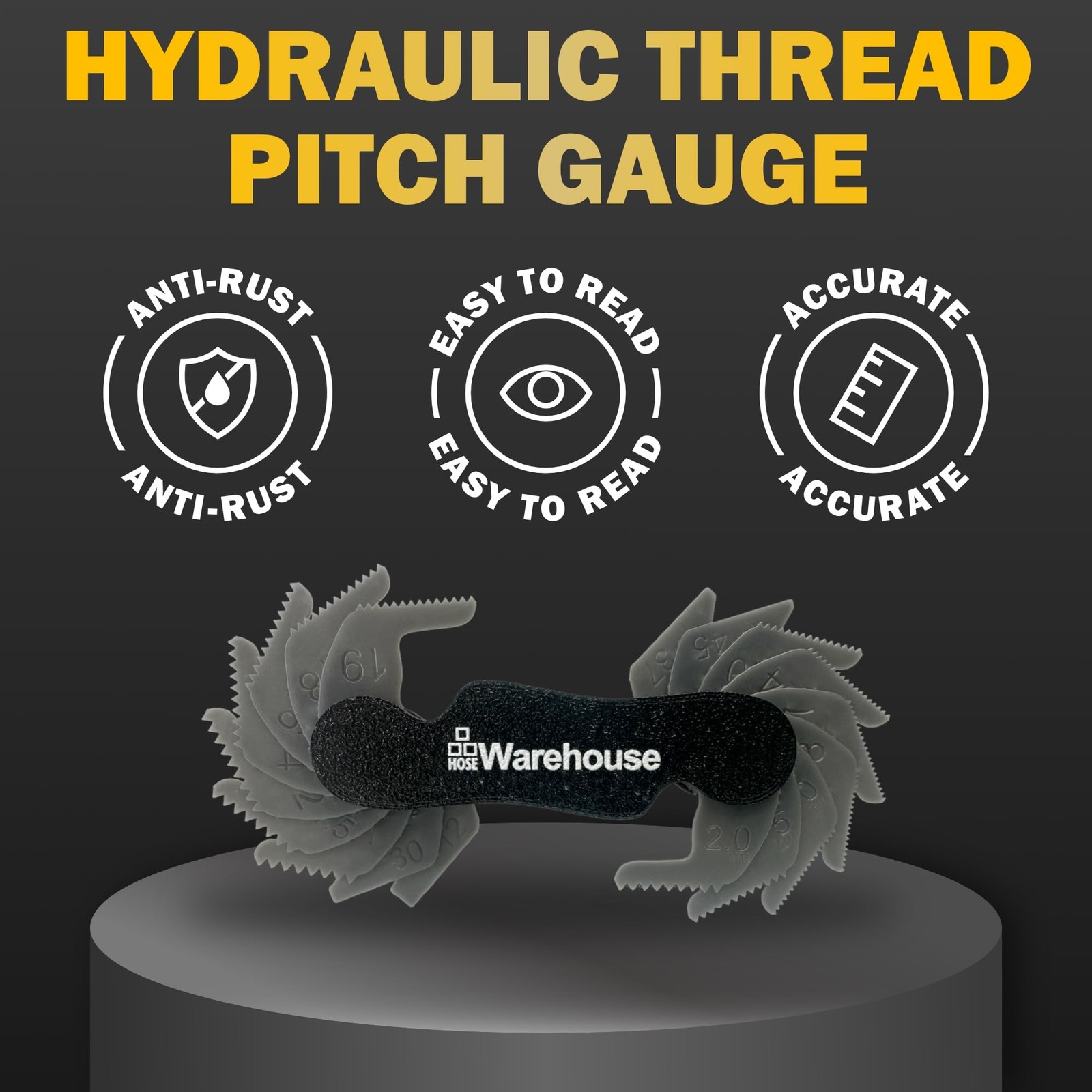 American Thread Identification Kit | Includes: Thread Pitch Gauge, Fitting Id...