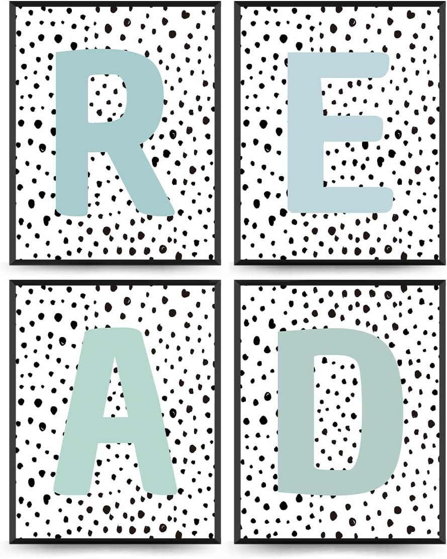 Classroom Decor, Blue Classroom Must Haves Homeschool Decor | Set of 4, Reding N
