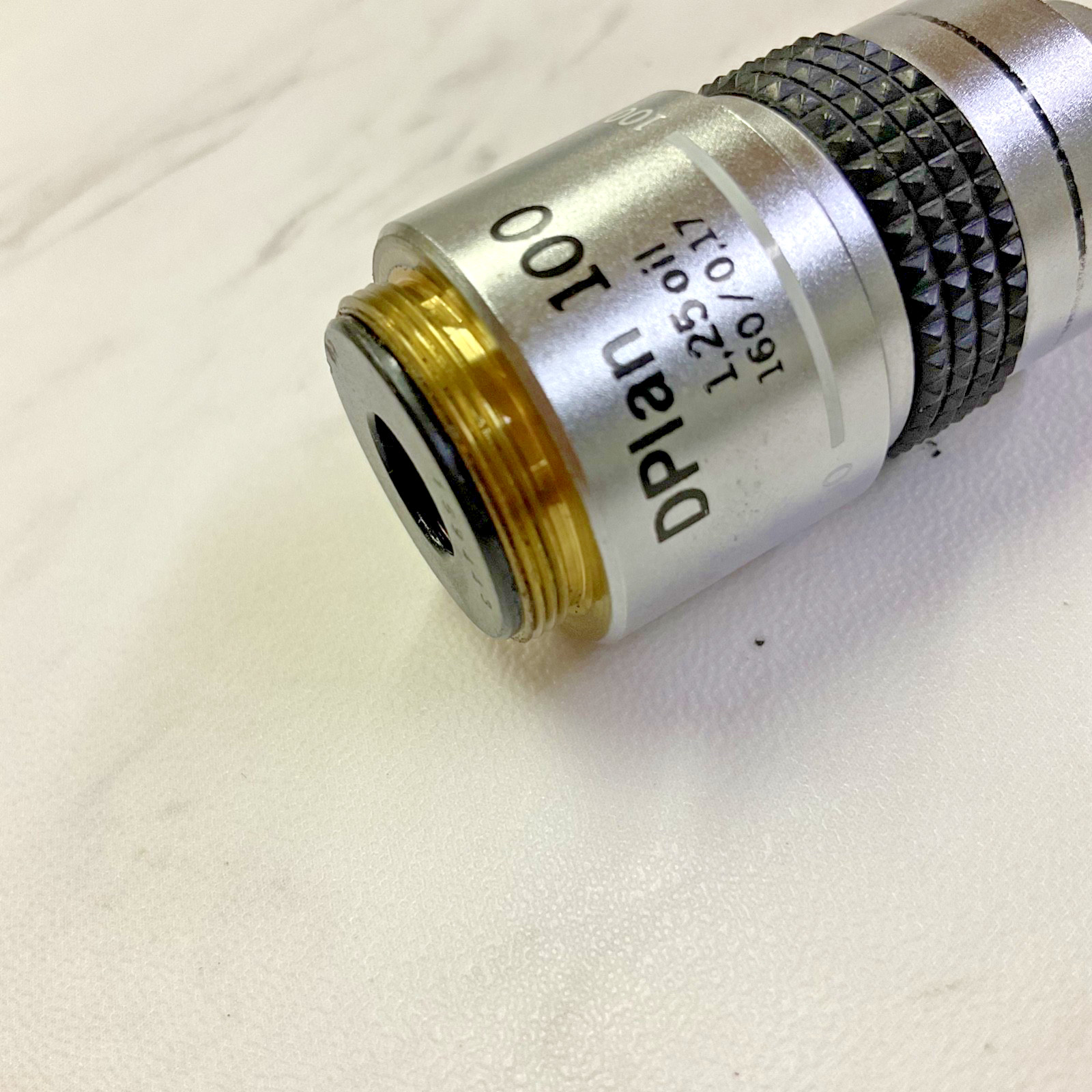 Olympus Japan DPlan 100 1.25 oil 160/0.17 Microscope Objective Tested