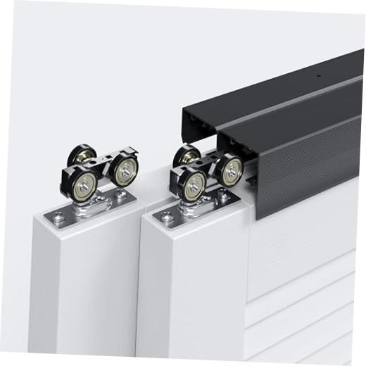 5FT/60in Bypass Double Sliding Pocket Door Hardware 5 feet for 2 doors
