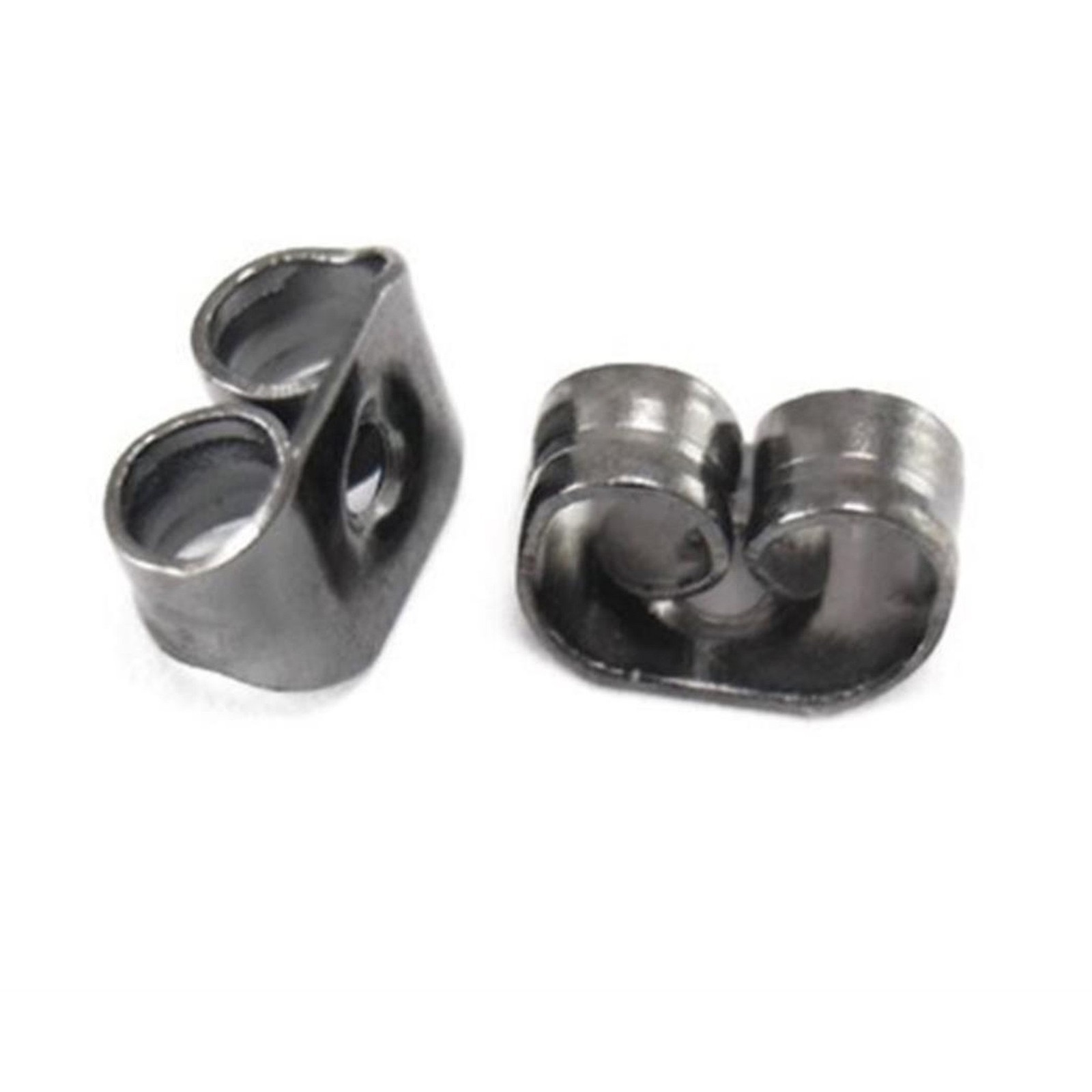 Gunmetal Gray Black Earnuts Earring Backs Stoppers Findings Bulk 100 pcs
