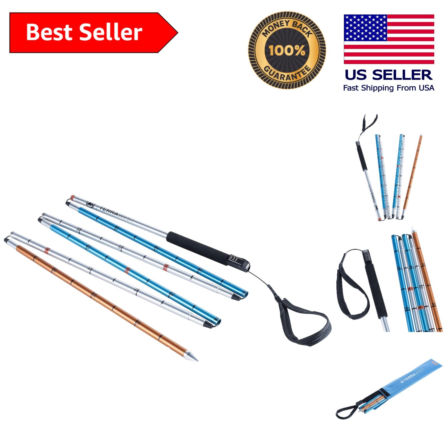 Durable 240 cm Core Avalanche Probe with Quick Lock - Ultimate Snow Safety