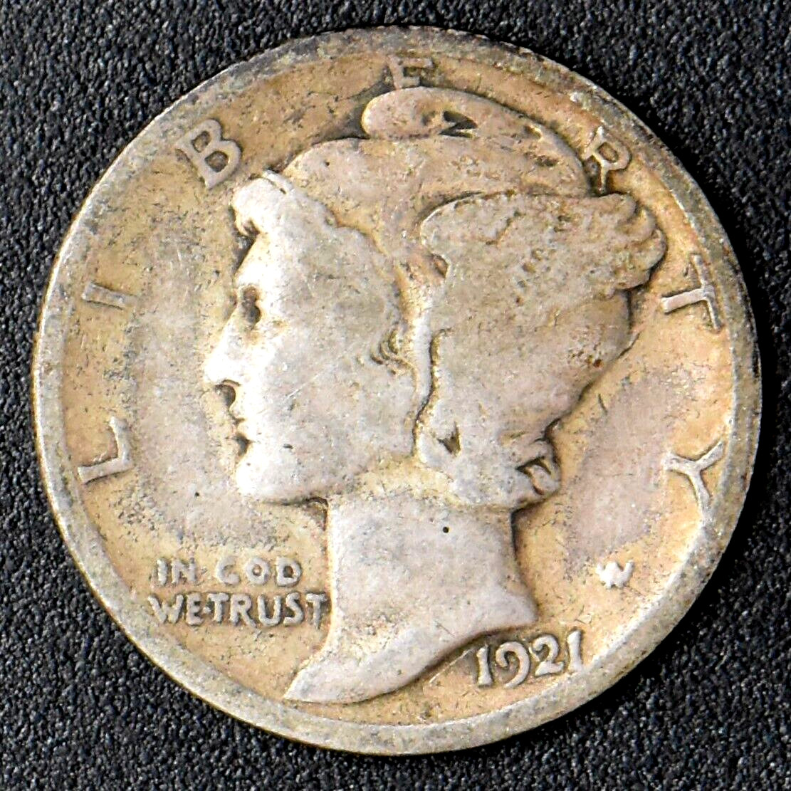 1921-P Mercury Silver Dime 10C - COINGIANTS -