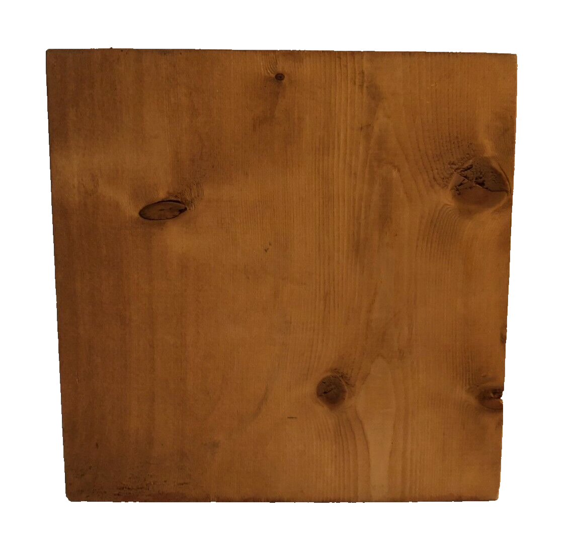 Natural Wood Square Stenciled “JOY” Christmas Table Shelf Décor