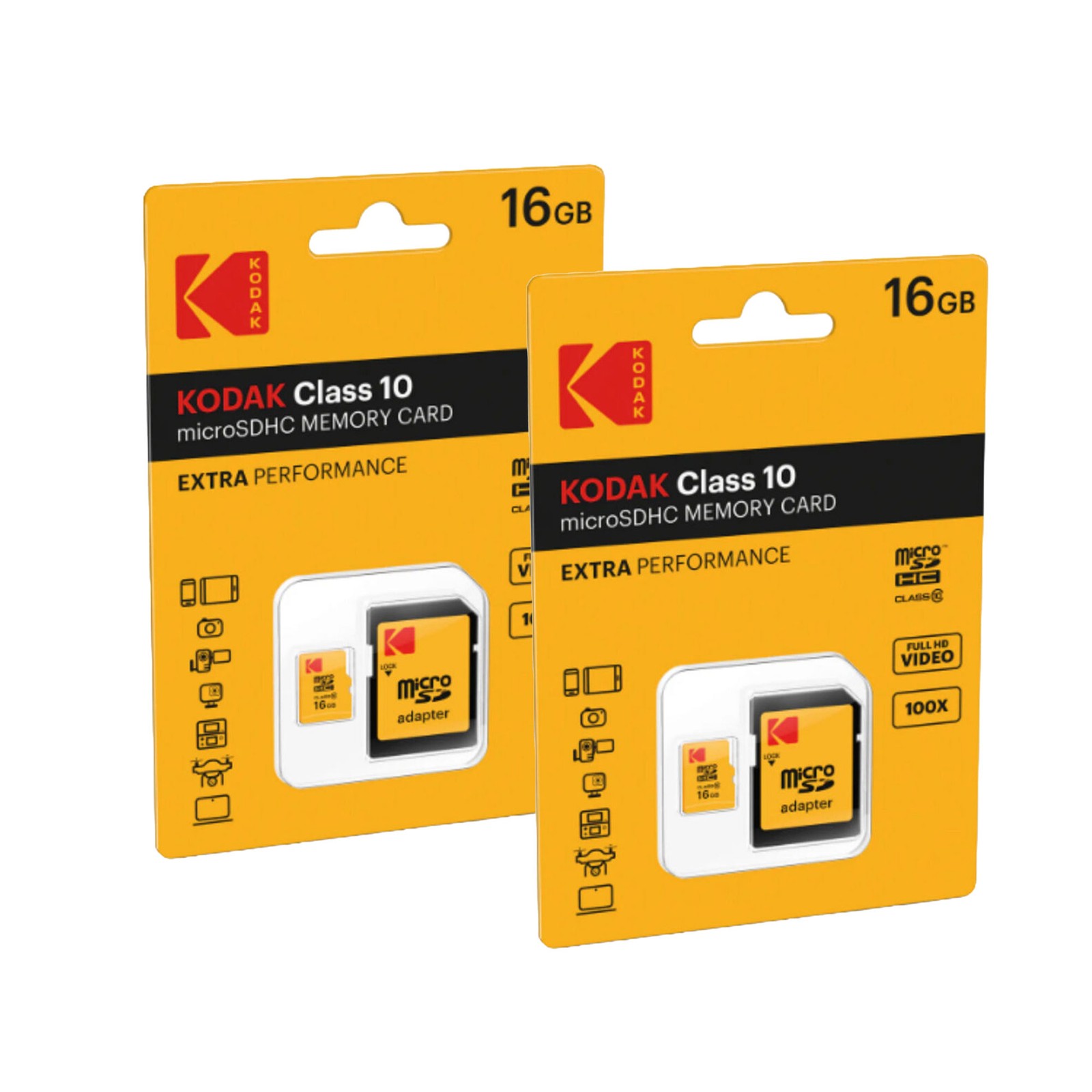 Kodak 16GB Premium Performance microSDHC Memory Card Class 10 -2 Pack
