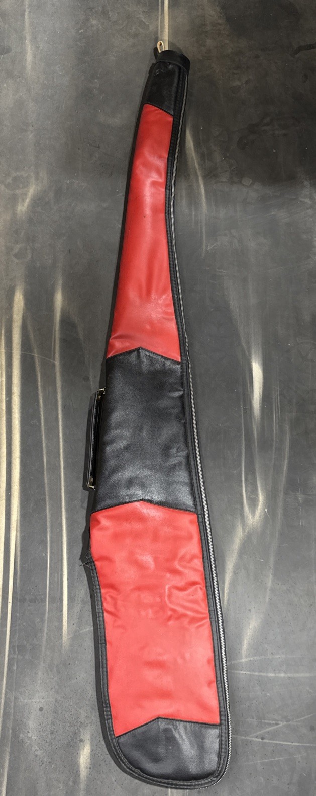 Vintage Red And Black Lined Leather Rifle/shotgun Case 51”
