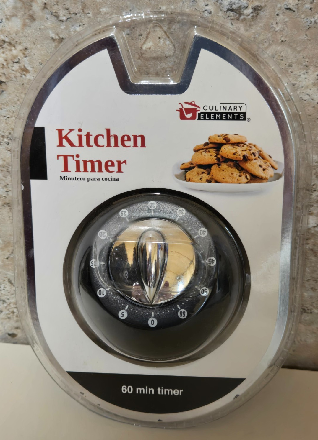 Brand New CULINARY ELEMENTS Black 60 Minute Kitchen Timer Gagets Countdown
