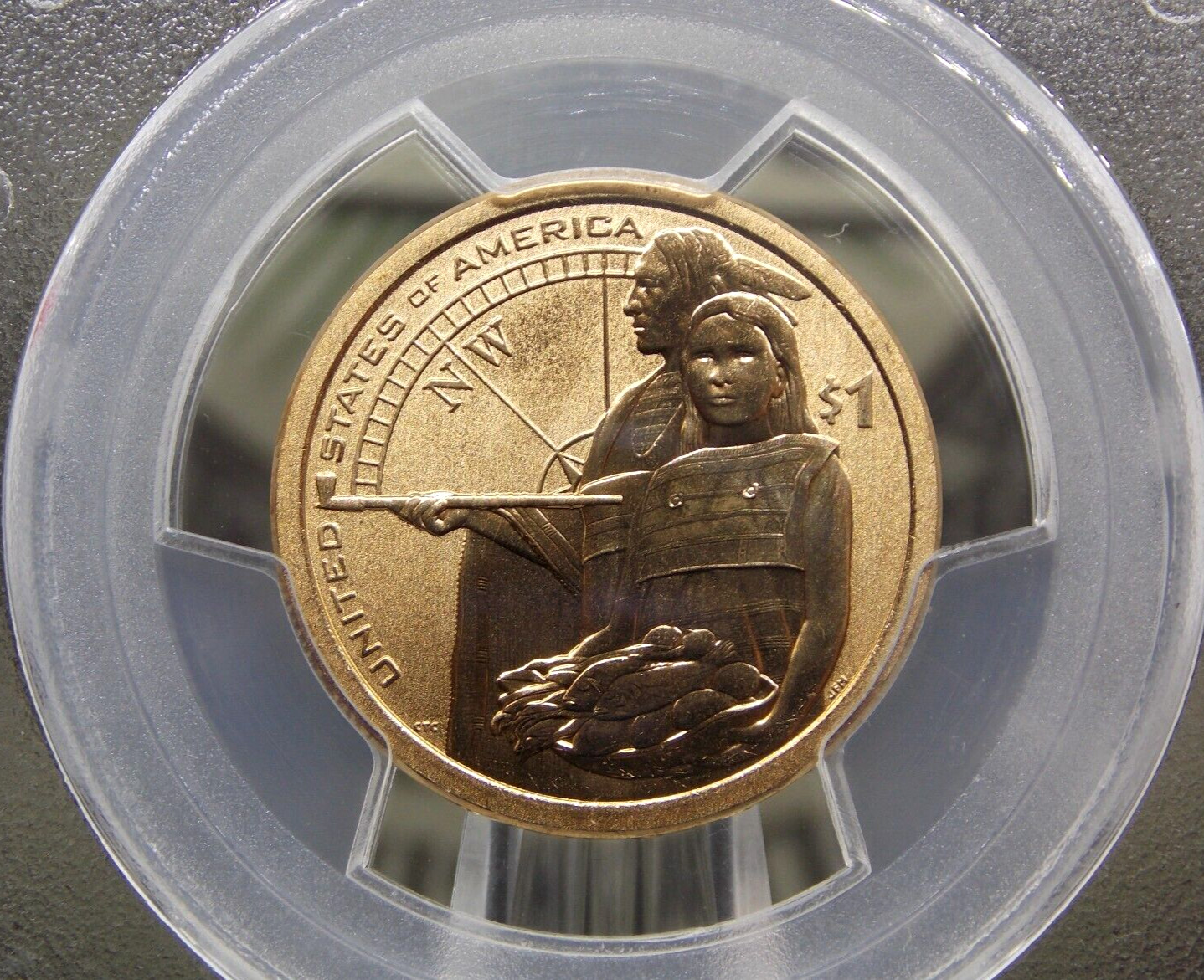 2014 "D" Native American Dollar Enhanced Position (A) $1 PCGS MS69 #VAR FS ECC&C