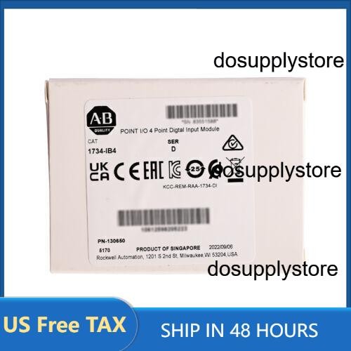 NEW Allen Bradley 1734-IB4 Point I/O 4 Point Digital Input Module US Free Tax