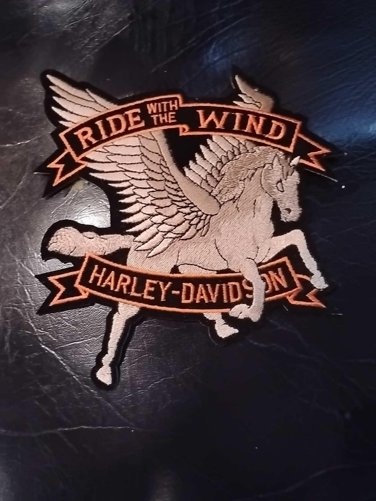 OFFICIAL HARLEY DAVIDSON  PEGASUS  rare 80's patch Low Run To trademark  I