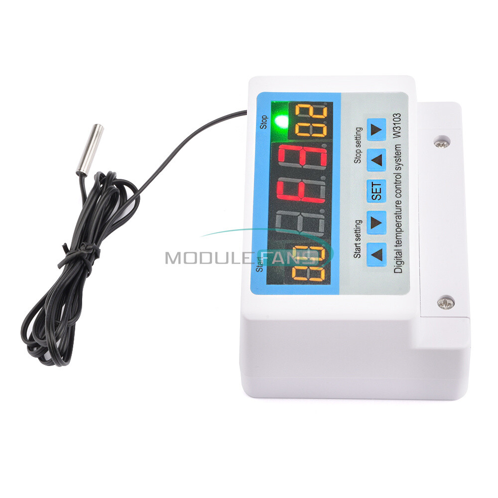 W3103 Digital Wall-Mounted Temperature Controller Thermostat 30A 12V/24V/220V