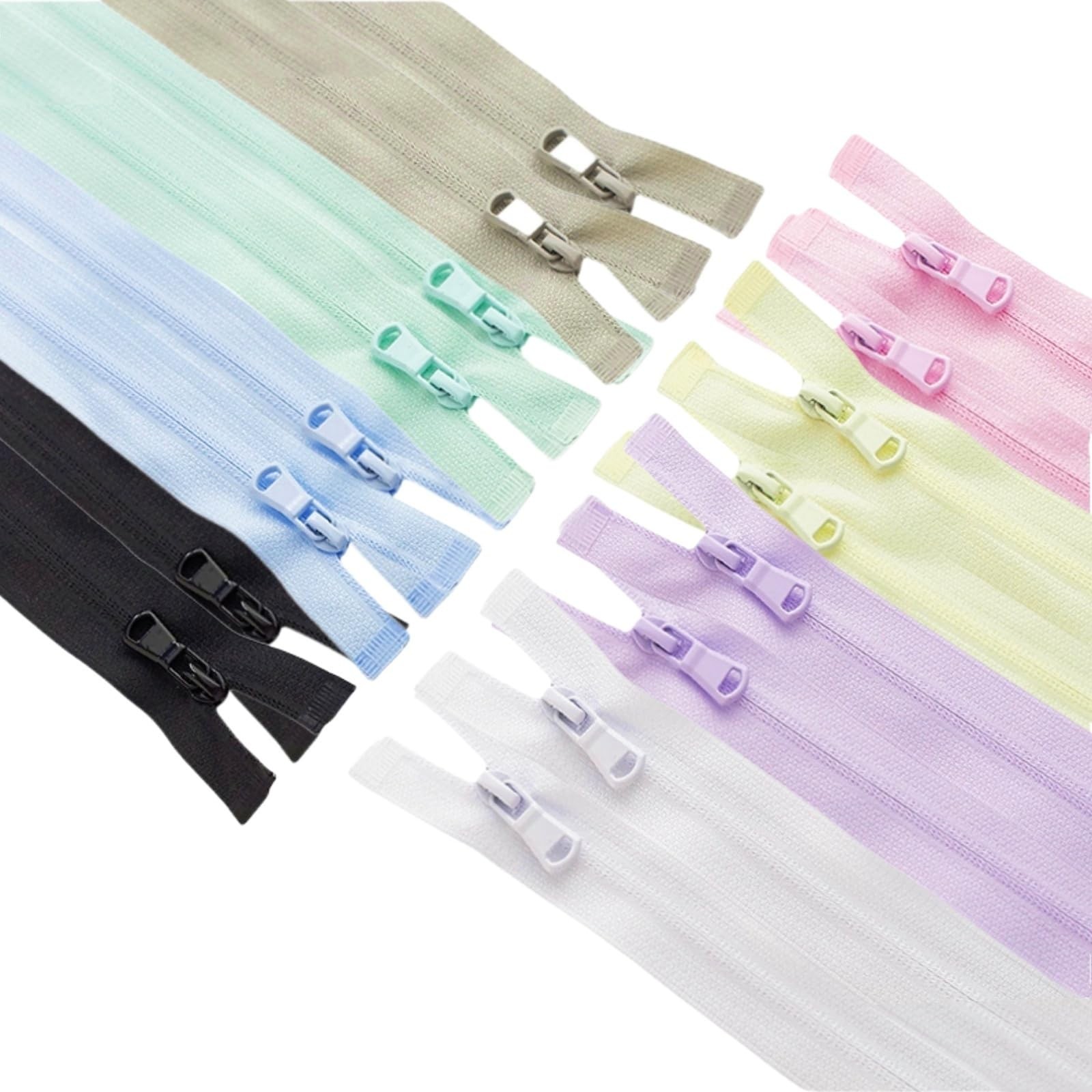 16pcs #3Nylon Coil Separating Zipper Reverse Invisible Sports Zippers Bulk 16...