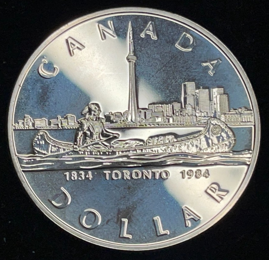 1984 Canada One Dollar Silver Coin Excellent Condition