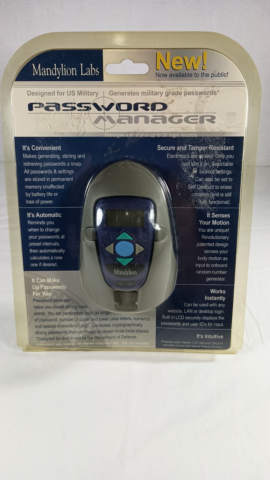 Mandylion Labs Military Grade Password Manager.  Open box