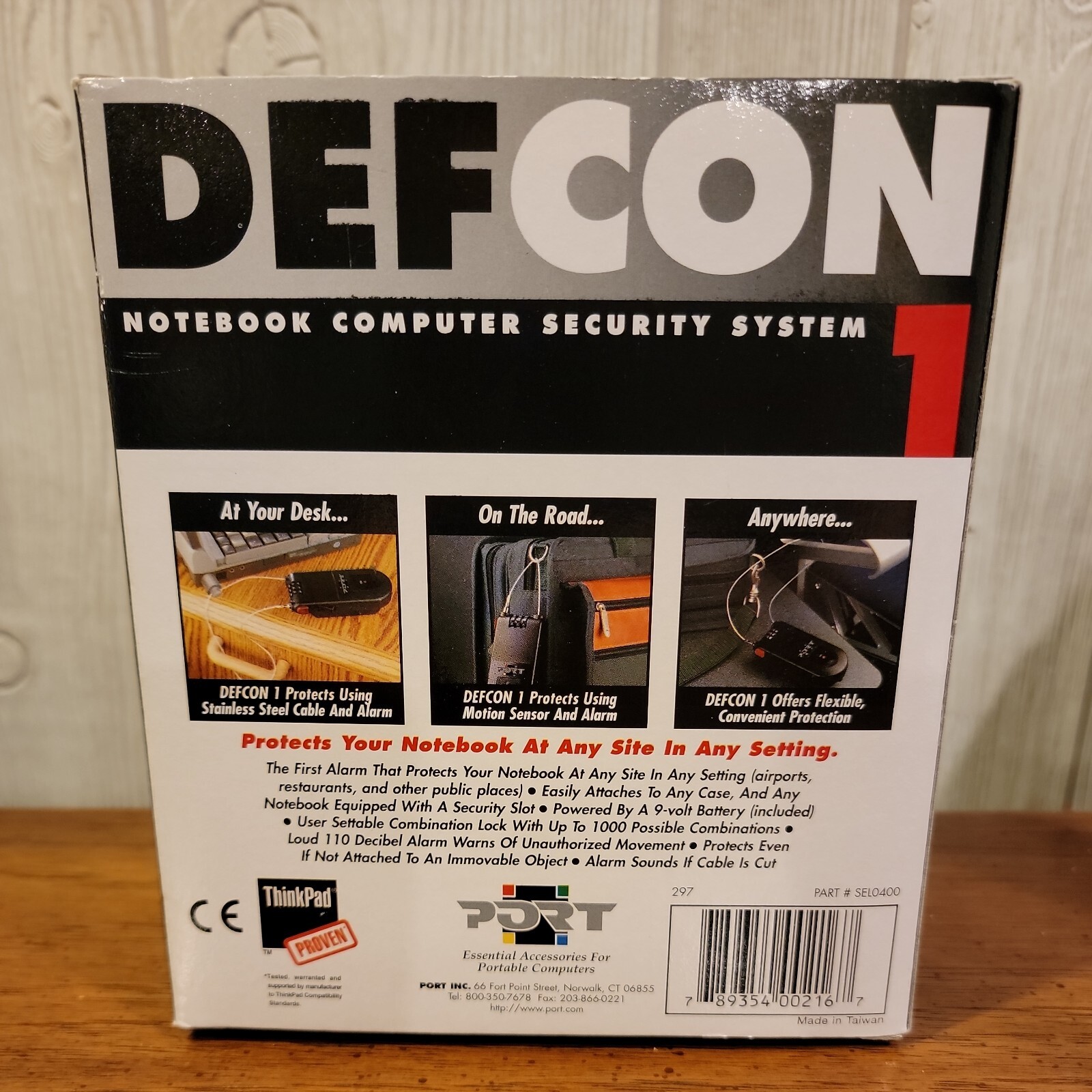New in Box DEFCON 1 Notebook Computer Security System Alarm (SEL0400)
