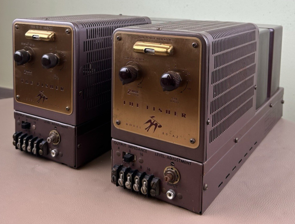 FISHER 80AZ MONO AMPLIFIERS RESTORED NICE