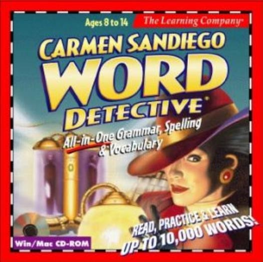 Carmen Sandiego Word Detective PC MAC CD kids learn spelling dictionary game!